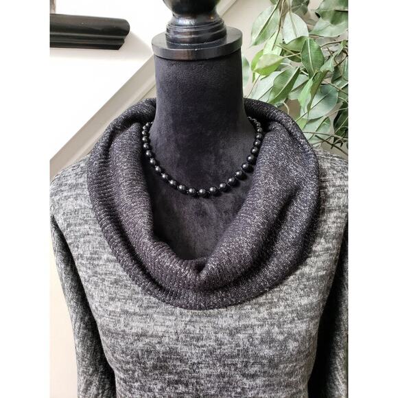 PerSeption Concept Sweater Womens L Gray Heather Cowl Neck Long Sleeve Pockets - Picture 8 of 13